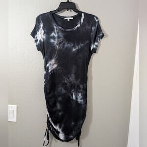 Antistar Black Tie-Dye Ruched Dress Bodycon